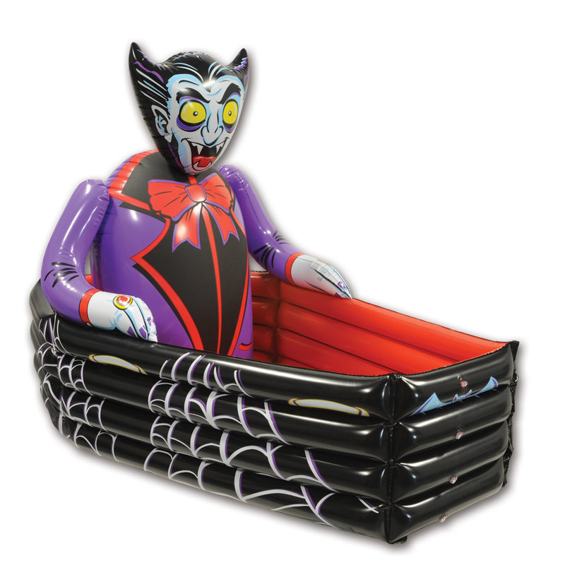 Glacière d'Halloween gonflable pour vampire et cercueil