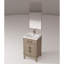 Meuble-lavabo en chêne gris 20 po x 18 po, comptoir en acrylique, robinet, miroir 18 po x l 20 po x P 18 po avec comptoir