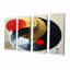 «Ying Yang Deconstrstruction Balance Gold Red Black - Minimalisme», art mural sur toile 4 pièces-106154360