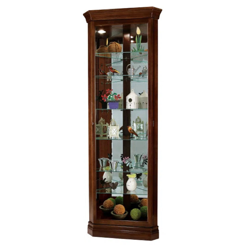 Vitrine d'angle Duane, Chêne héritage
