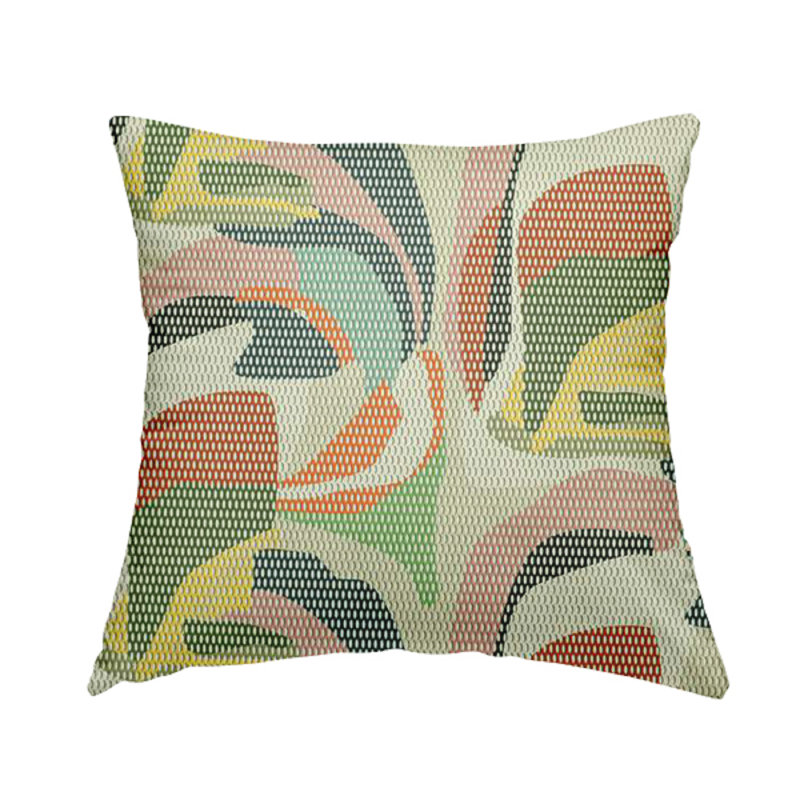 Mcanally Abstract Rectangular Throw Cushion, Green/Orange/Pink