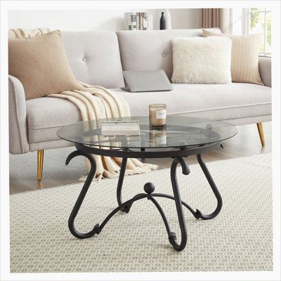 Table basse à plateau en verre Djene