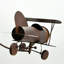Modern Kasson Metal Plane Garden Stake Spinner - Nautical Wind Spinner for Lawn, Patio and Garden Décor