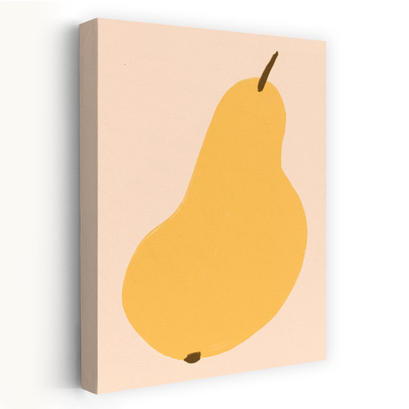Art mural jaune poire jaune minimaliste, H 36 po x l 24 po