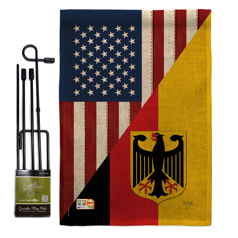 Double Sided 18.5'' H x 13'' W Polyester Flag Set