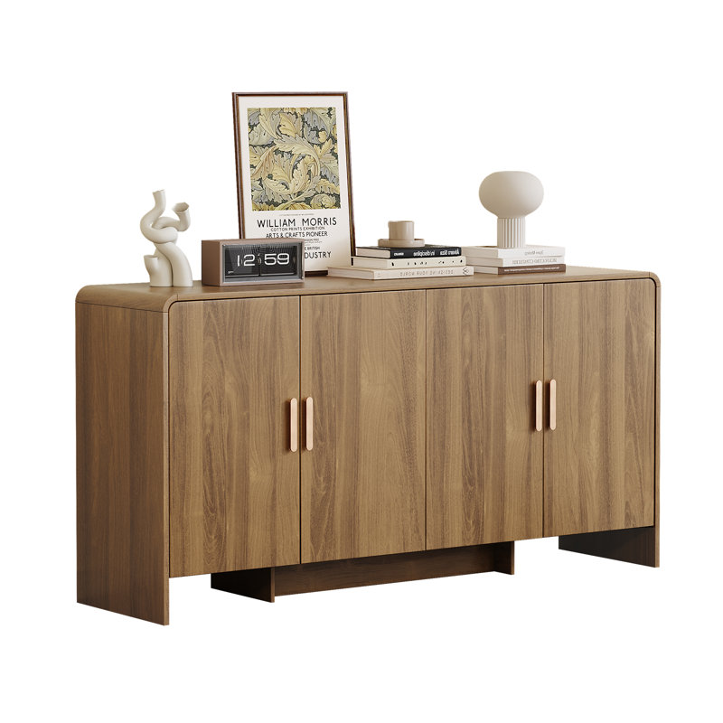 60" Curved Sideboard Cabinet with 4 Doors | Ebern Designs