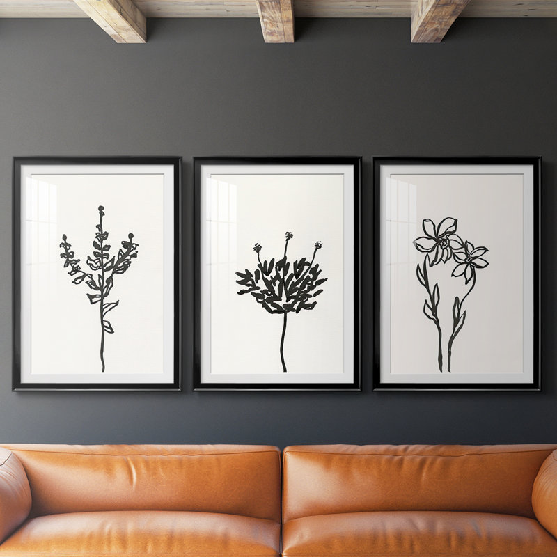 Encre botanique croquis II, Noir, H 21 po x l 30 po
