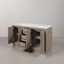 Hugo 60 In. Double Sink Carrara White Marble Countertop Vanity In Grey Oak With Mirrors-1094058666