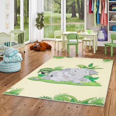 Crewe Power Loom Beige/Green/Grey Rug