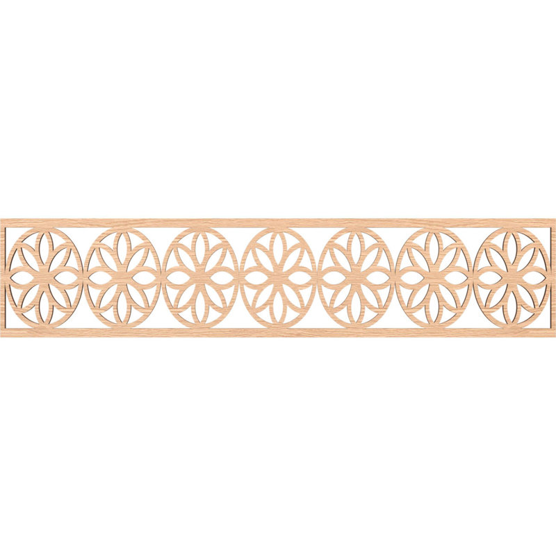 Moulure Blume, H 10 po x l 46,75 po x P 0,25 po, Chêne rouge