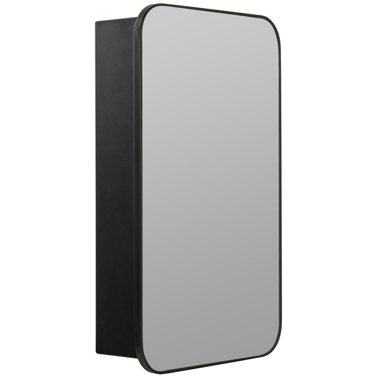 Eaton Surface Mount Framed 1 Door Medicine Cabinet with 3 Adjustable Shelves