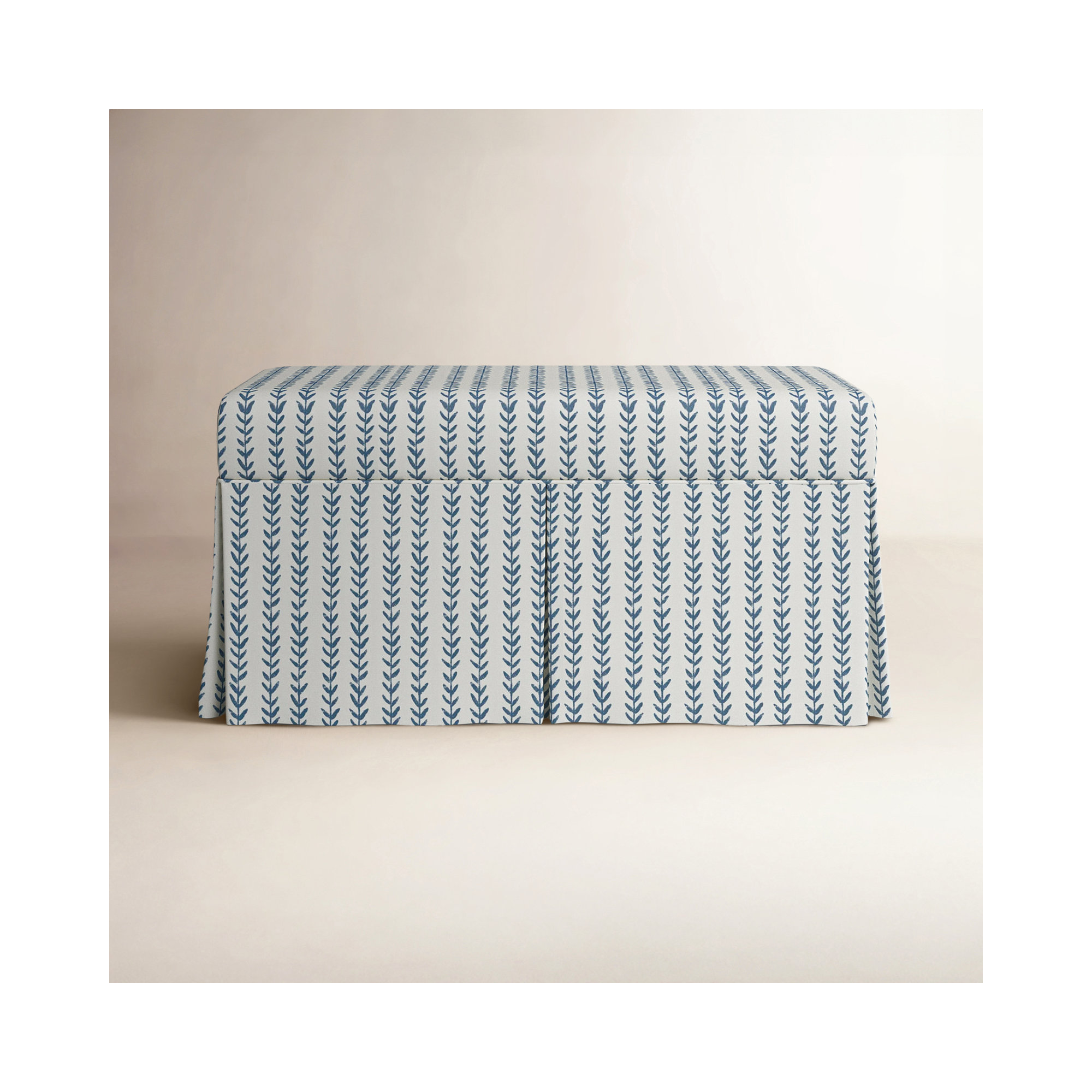 Wyatt Storage Bench, Gray/Blue