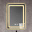 27 In. H LED Single Bathroom Vanity Mirror In Polished Crystal Bathroom Vanity LED Mirror For Bathroom Wall Smart Lighted Vanity Mirrors