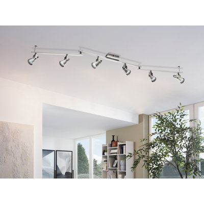Continuum 62'' 6 -Light Swing Arm Track Track Kit with Dimmable and Adjustable Head