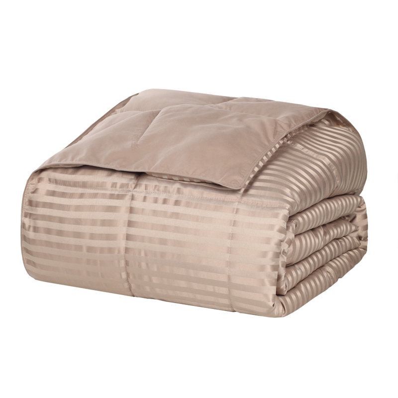 Couverture réversible en duvet synthétique toutes saisons , Taupe, Double / grand