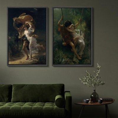 Famous Artwork " Mythical Echoes Classic Mythology-Inspired Artwork Duo " 2 - Pieces