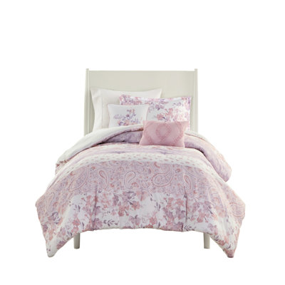 Floral Paisley Comforter Full/queen Size, 2 Shams, Pillows, , Soft Bedding Vintage For Bed, Shams And Cozy Textile