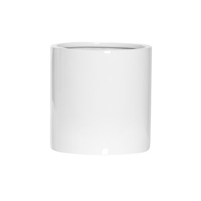 Outdoor White Fiberstone Pot