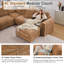 Canapé modulaire en coin 6 pièces 6 pièces, canapé modulaire 5 places avec 1 repose-pieds et 2 tables d'appoint avec rangement-294912428