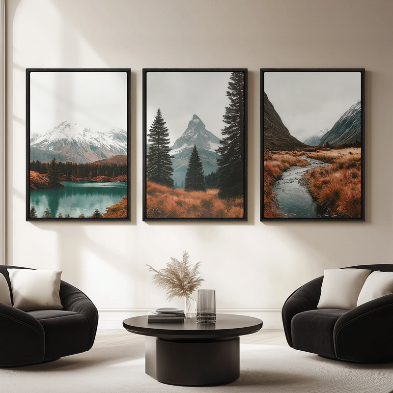 Art mural encadré sur toile, rétro muraux abstraits pour chambre à coucher, H 36 po x l 24 po, Noir
