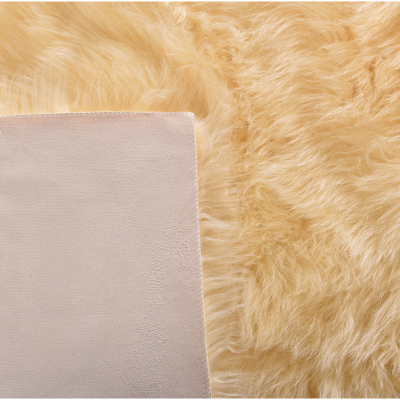 Faux Sheepskin Indoor Rug, Rectangle 8' x 10'