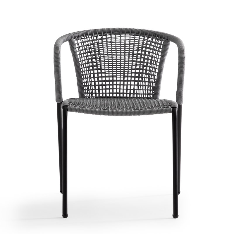 Chaise avec accoudoirs grise