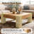 Solid Wood Coffee Table, Rustic Square