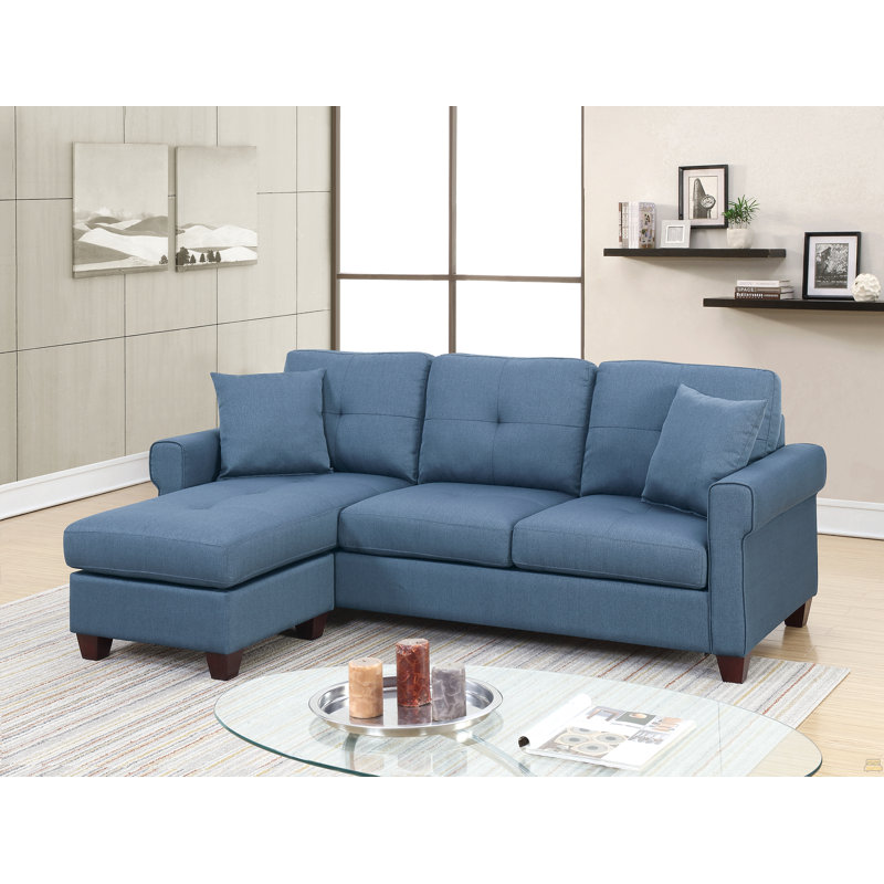 Canapé modulaire 2 pièces en bleu