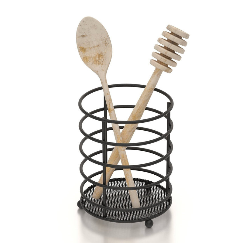 Metal Round Flatware Caddy