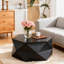 Table basse 36,61 po de style rétro à dessus rabattable avec rangement caché pour le salon, la chambre à coucher et le bureau-1422748961