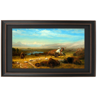 Le dernier des bisons par Albert Bierstadt | Reproduction encadrée