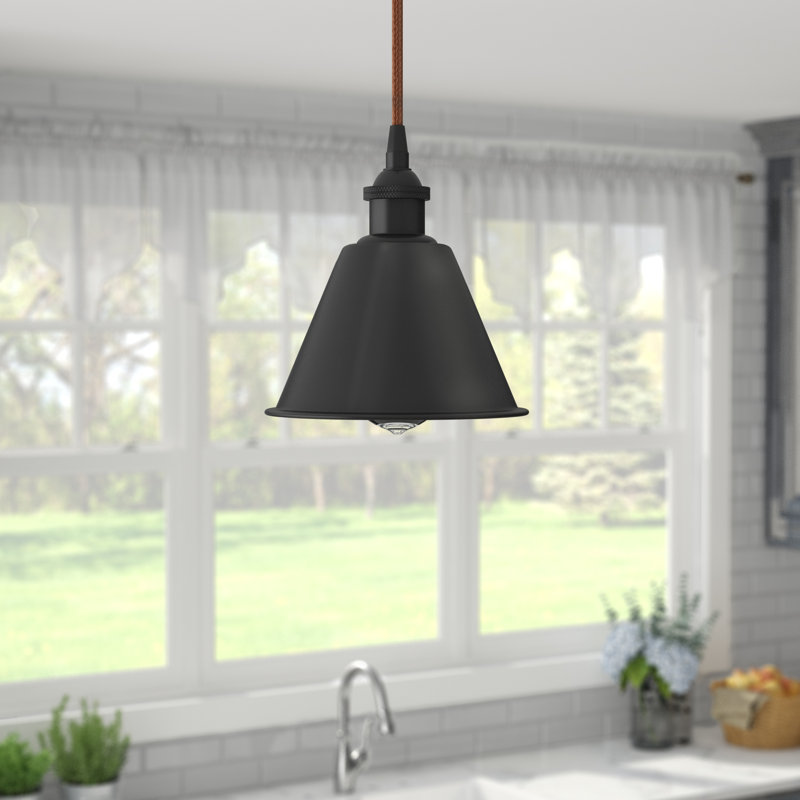 Farlane 1 - Light Single Pendant, 6 Watt Vinage LED Bulb, Antique Copper