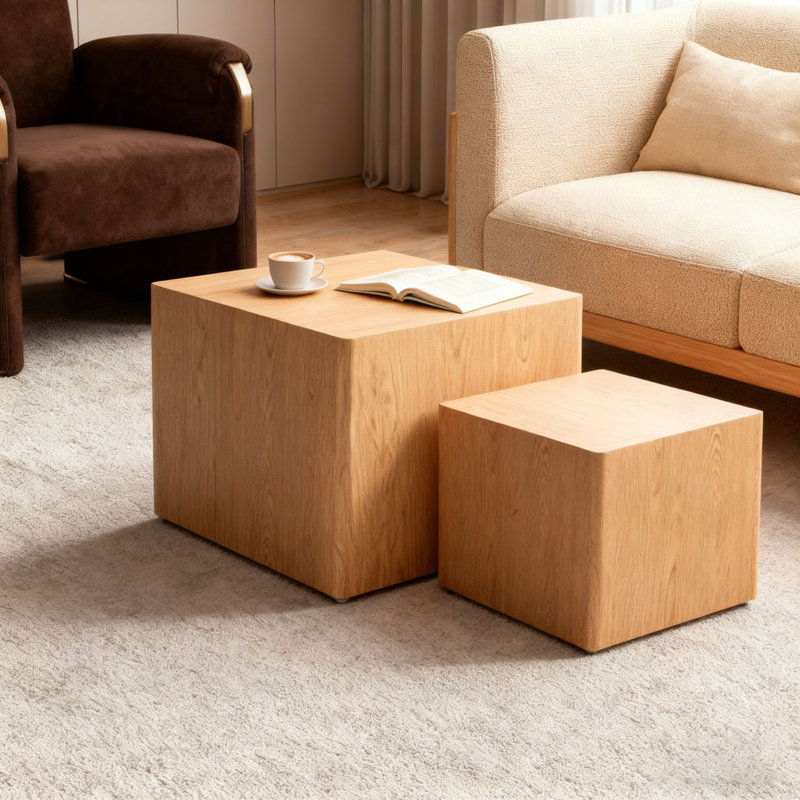 MDF Modern Nesting Coffee Table, Natural