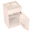 Meuble-lavabo de 20 po avec lavabo, meuble-lavabo avec tablette de porte et tablette réglable, blanc