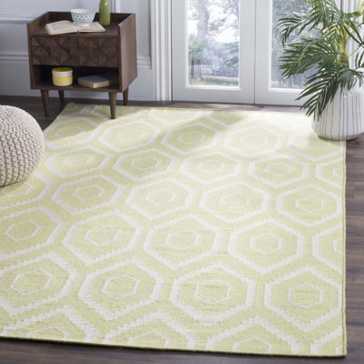 Kimber Geometric Wool Hand Woven Area Rug