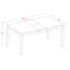 Ensemble de table de salle à manger 7 pièces composé d'une table rectangulaire en bois avec feuille papillon et 6 chaises de cuisine en tissu de lin, 36 x 66 pouces, cappuccino-47841257-134013013