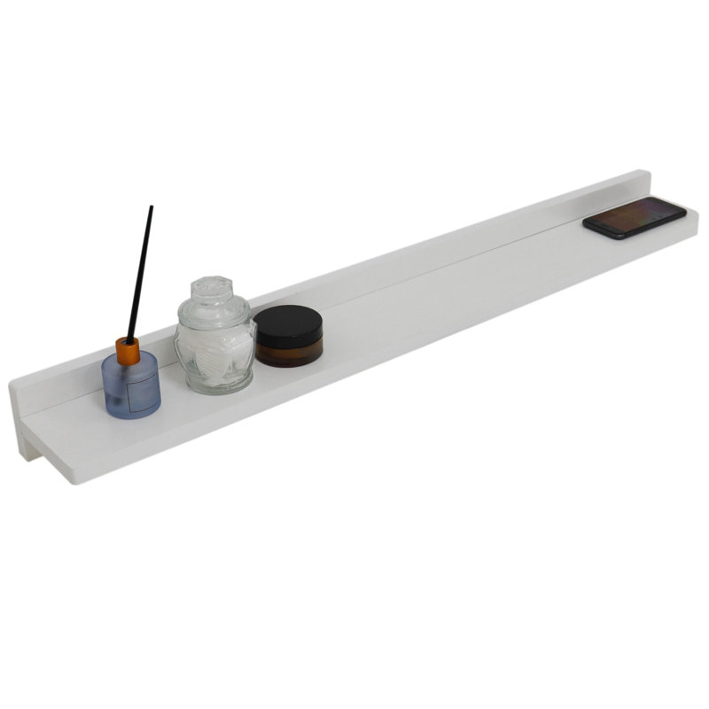 Floating Shelf, 3" H x 35" W x 5" D, White