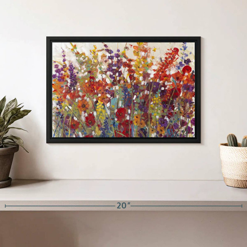 Variété de fleurs II, Cadre flottant noir, 37 po x 25 po