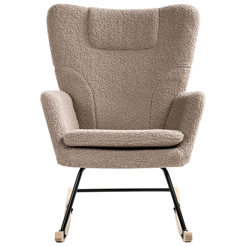 Fortuna Rocking Chair, Taupe Polyester