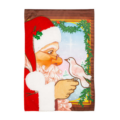 Drapeau de jardin Santa and Dove Applique