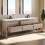 Meuble-lavabo double 72 po avec plateau en pierre reconstituée Wesli
