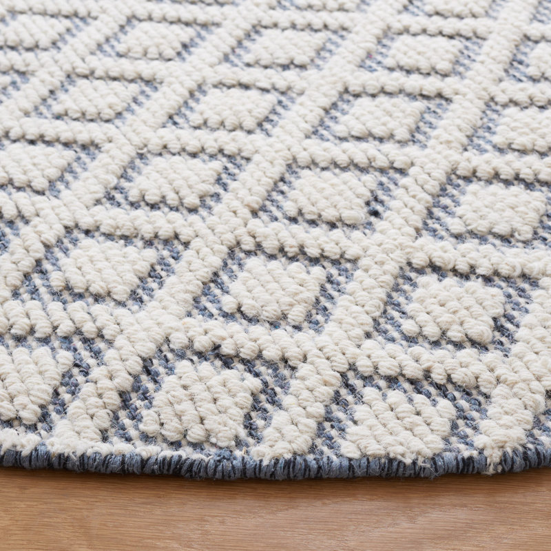 Vermont Hand Woven Wool Geometric Rug, Runner 2'3" x 8'