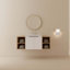 Meuble-lavabo à fermeture en douceur avec lavabo et tablettes