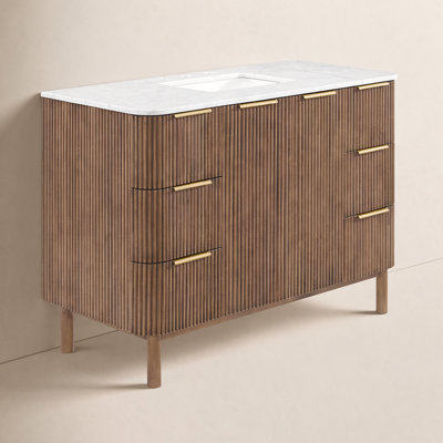 Nova 48" Marble Top Single Sink Bathroom Vanity