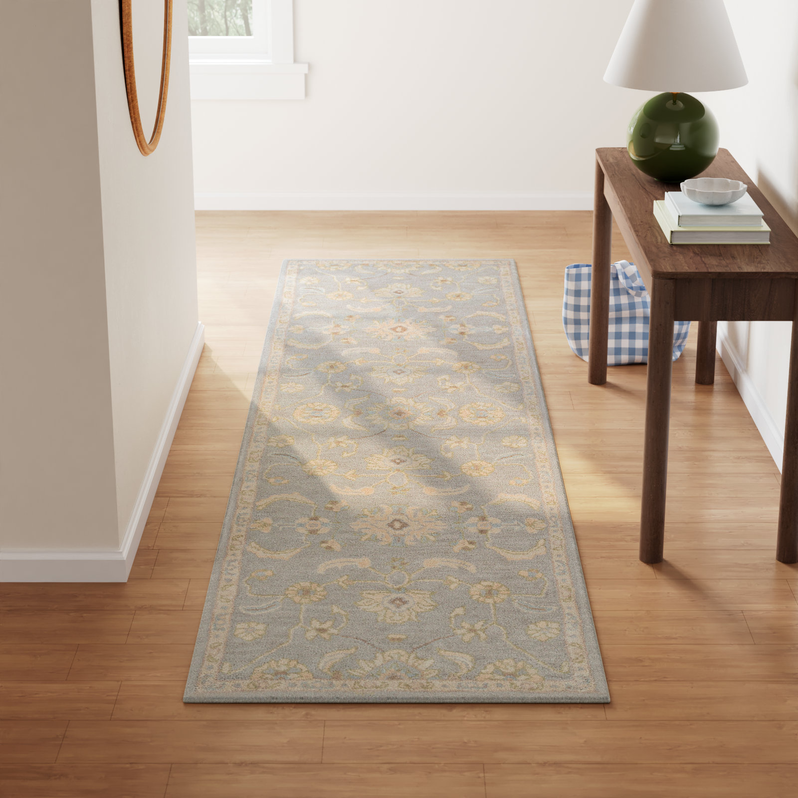 Arden Beige Hand-Tufted Wool Oriental Rug, Runner 3' x 12'