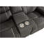 Fauteuil inclinable manuel à 2 places avec accoudoirs confortables et dossier simple, noir