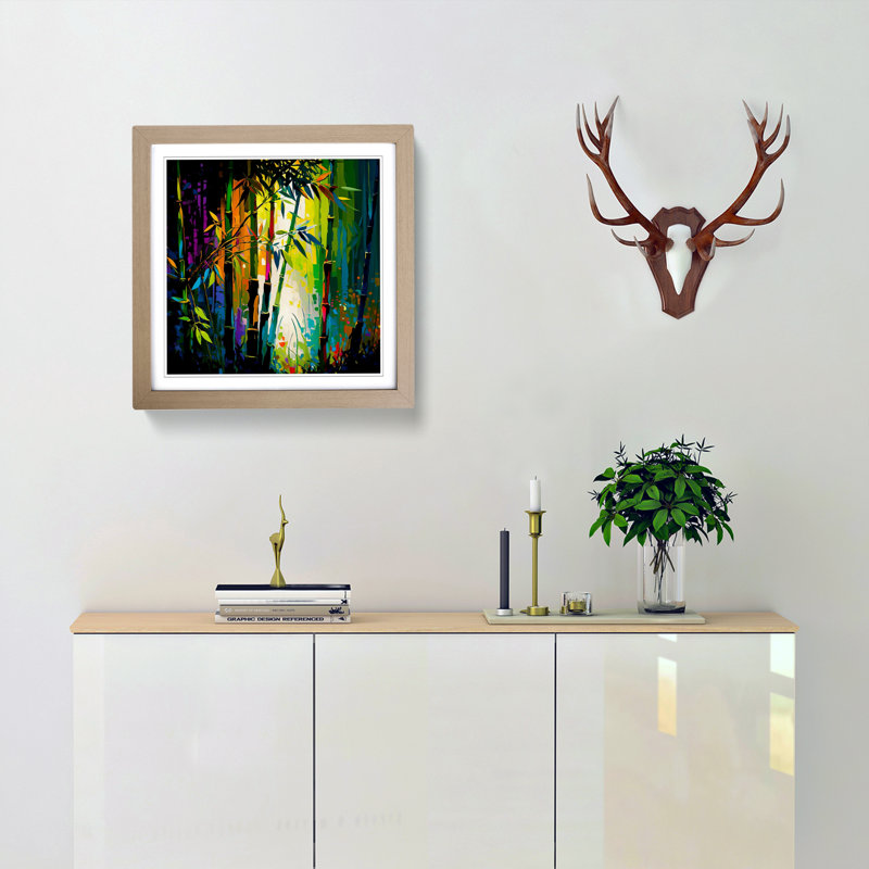 Single Picture Frame Print on Wood, Oak