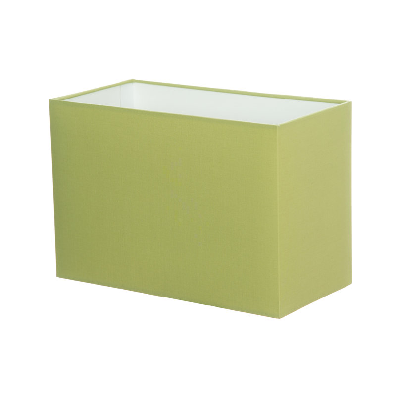 Cotton Rectangle Lamp Shade ( Screw On ), Sage Green, 20cm H x 30cm W x 15cm D