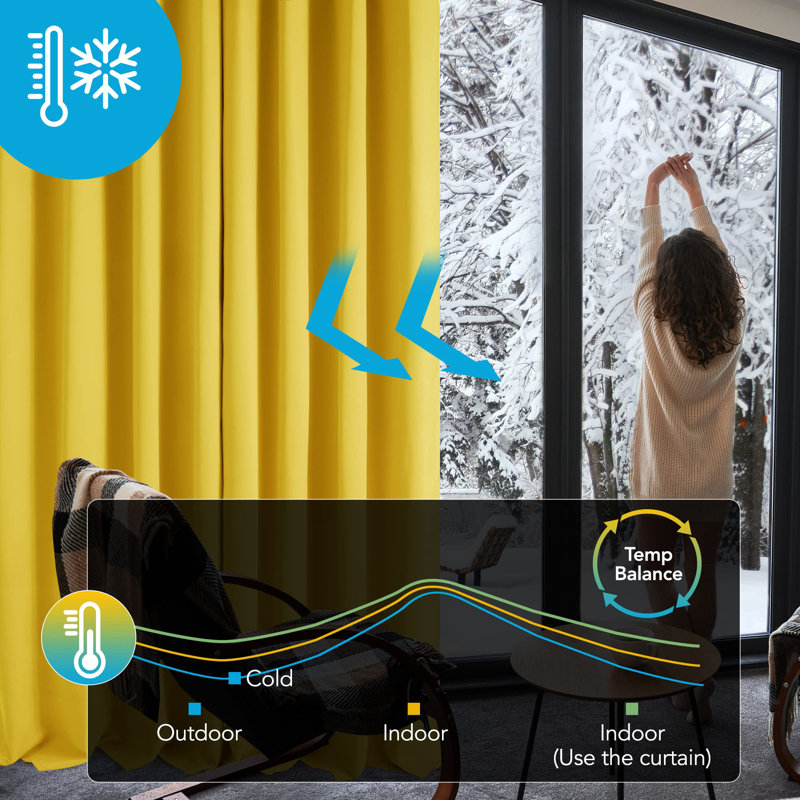 Quantia Blackout Curtain Pair, 52cm Width x 114cm Drop