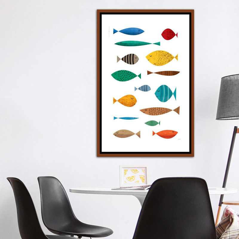 " Fish ", No Mat, Brown Framed Canvas, 60" H x 40" W x 1.5" D